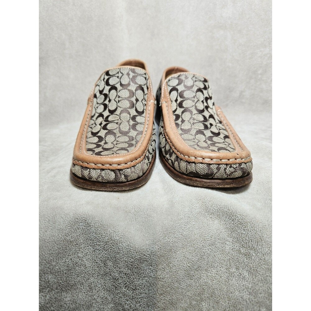 Coach Signature Jacquard Loafers in Brown and Tan - Picture 11 of 16